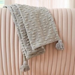 Light Green Textured Throw